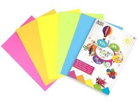 Grafix Barevné papíry A4- neonové 40 listů 75gm2