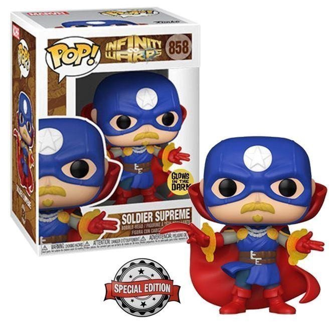 Funko POP Marvel Infinity Warps - Soldier Supreme exclusive special edition GITD
