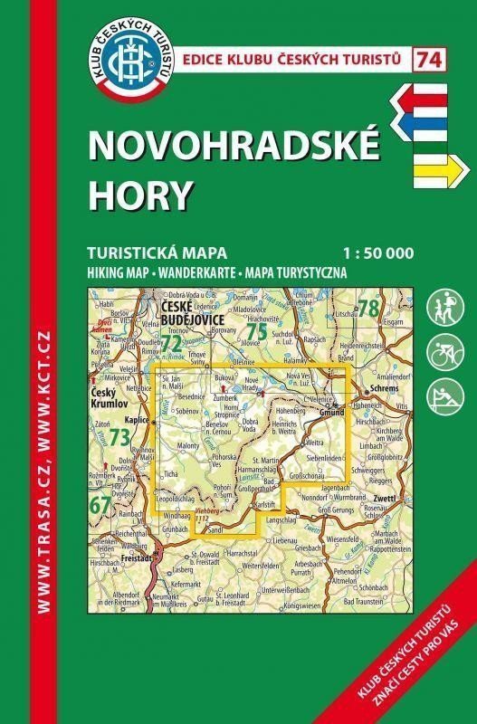 KČT 74 Novohradské hory 150 000  Turistická mapa