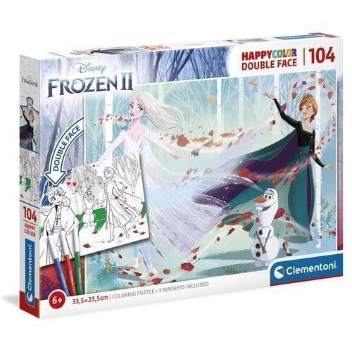 Clementoni Puzzle Double face colouring - Frozen 2 104 dílků