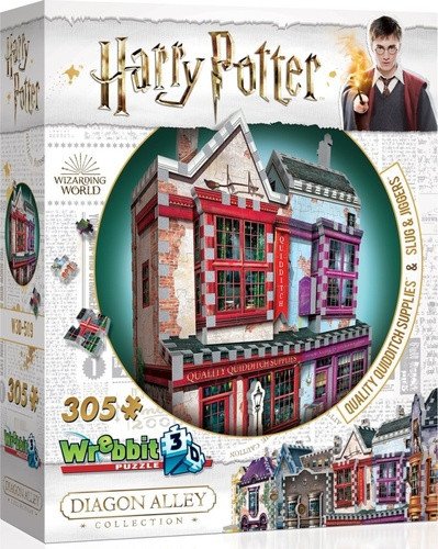 Puzzle 3D Harry Potter Prvotřídní potřeby pro famfrpál a Slug  Jiggers Apothecary 305 dílků