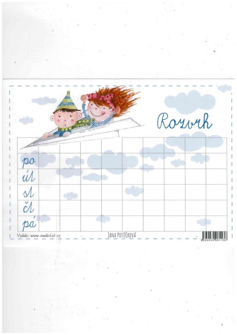 Rozvrh hodin A5 - Letíme