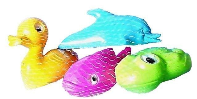 Plavací sada Zvířátka do vany plastová 4ks