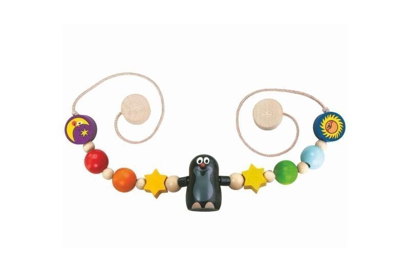 Závěs do kočárku Krtek dřevěný 105x25x4cm