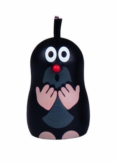 Dřevěný magnet Krtek udivený