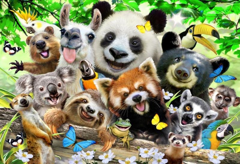 Wooden City Puzzle Medvědí ráj 2v1 dřevěné 75 dílků