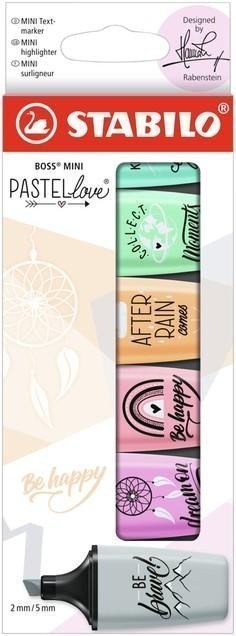 Zvýrazňovač STABILO BOSS MINI Pastel 6 ks