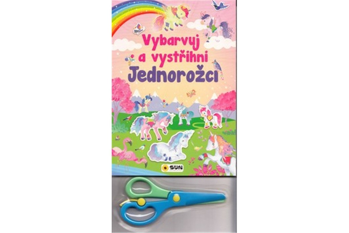 Vybarvuj a Vystřihni Jednorožci růžová