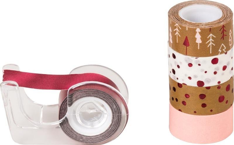 HEYDA Sada samolepicích pásek - natur červená