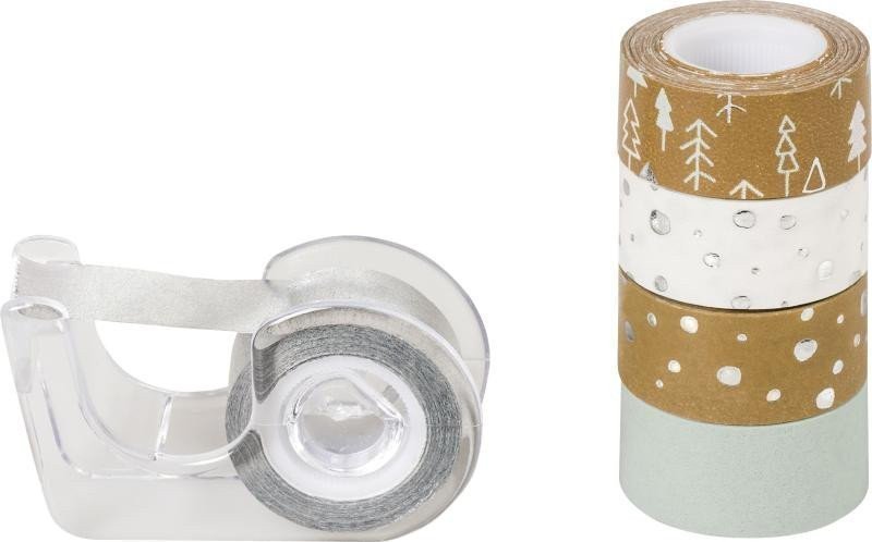 HEYDA Sada samolepicích pásek - natur stříbrná