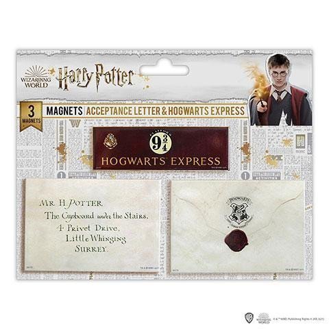 Harry Potter Magnety - Dopis a nástupiště 9 a 34  Sada 3 ks