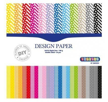 Playbox Barevné papíry oboustranné 24 listů 305 x 305 mm
