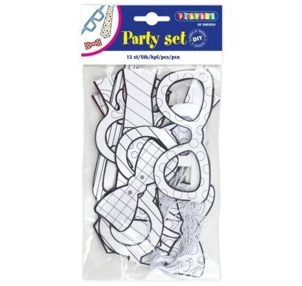 Playbox Party set - kravaty brýle motýlky