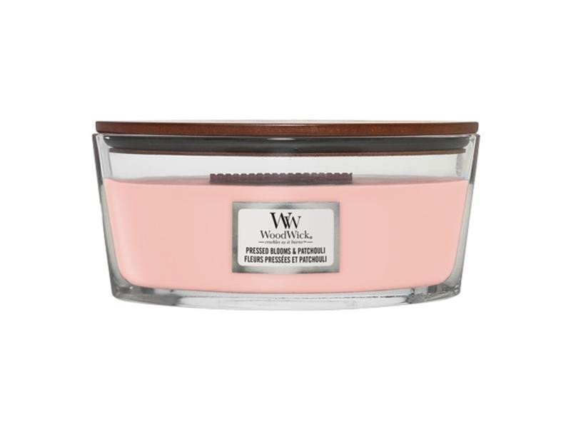 WoodWick Pressed Blooms  Patchouli svíčka loď 4536g
