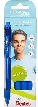 Pero gelové Pentel EnerGel BL107 - modré 07mm  4 ks