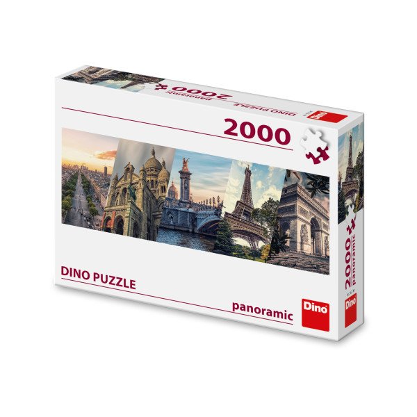 Puzzle Paříž koláž Panoramic 2000 dílků