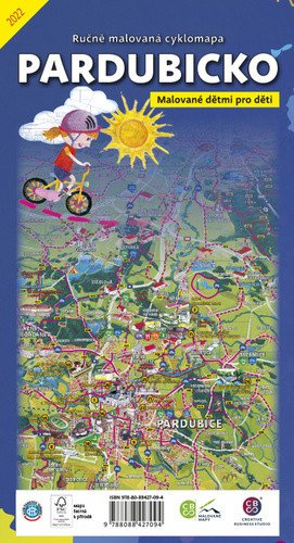 Pardubicko dětem - Ručně malovaná cyklomapa (2022)