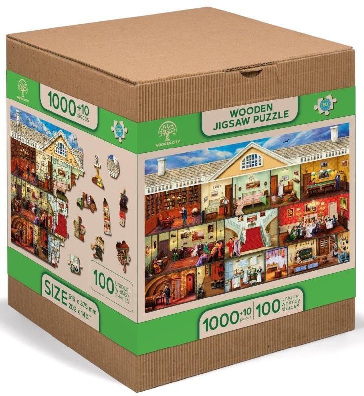 Wooden City Puzzle Viktoriánský dům 1010 dílků dřevěné