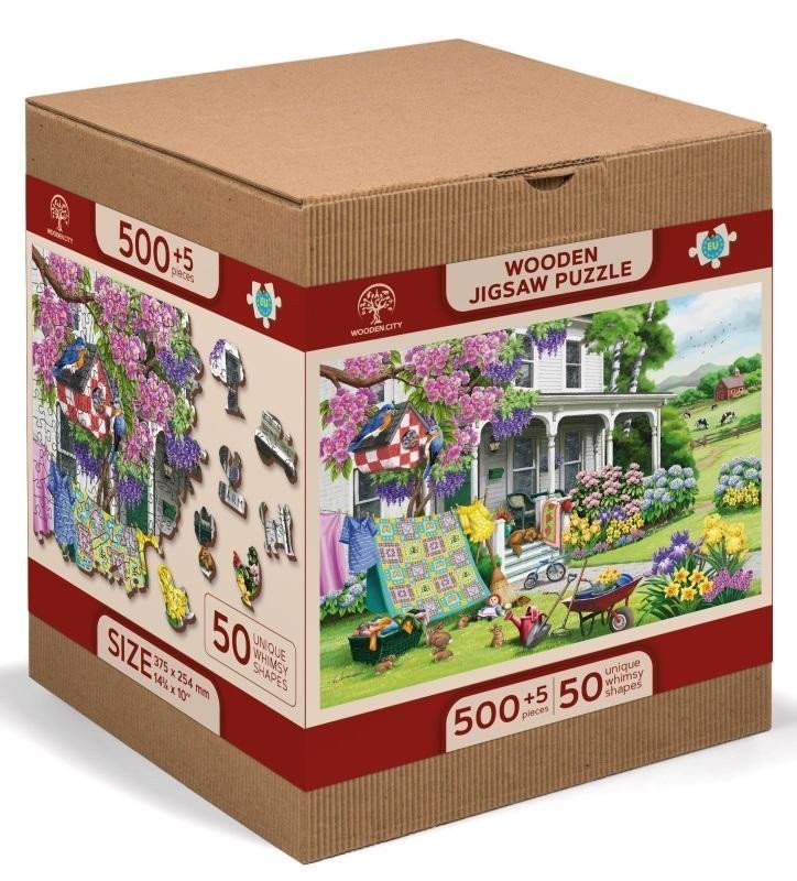 Wooden City Puzzle Zahrada 505 dílků dřevěné