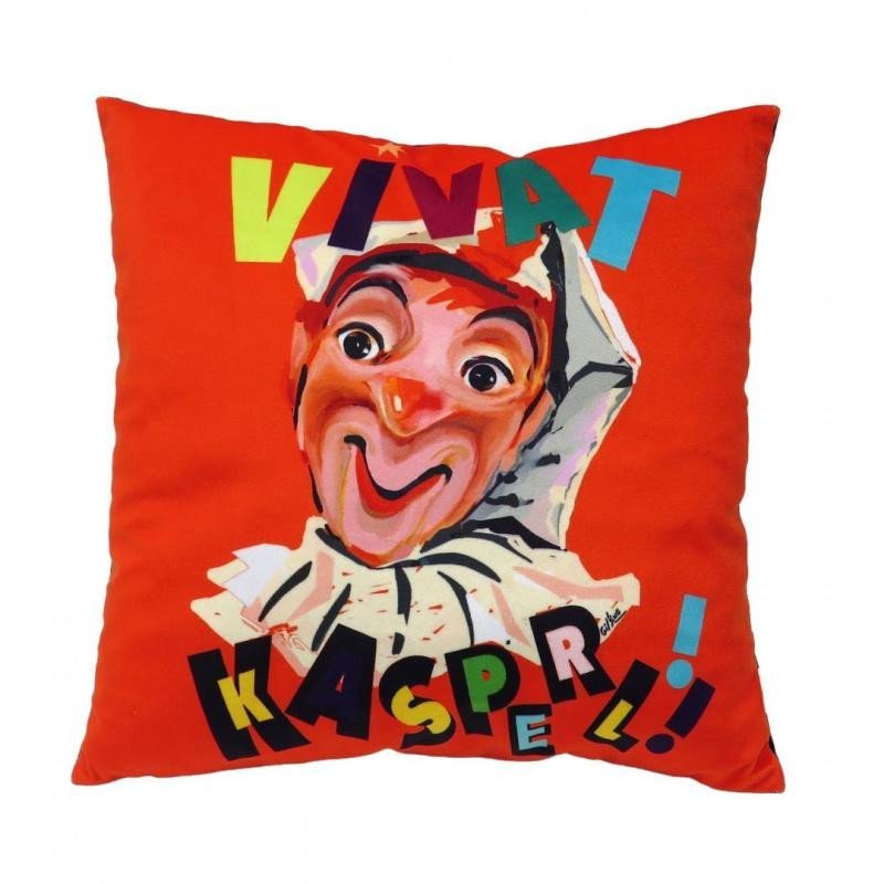 Kasperl  Pezi Polštář 30x30 cm - Vivat Kasperl  červený