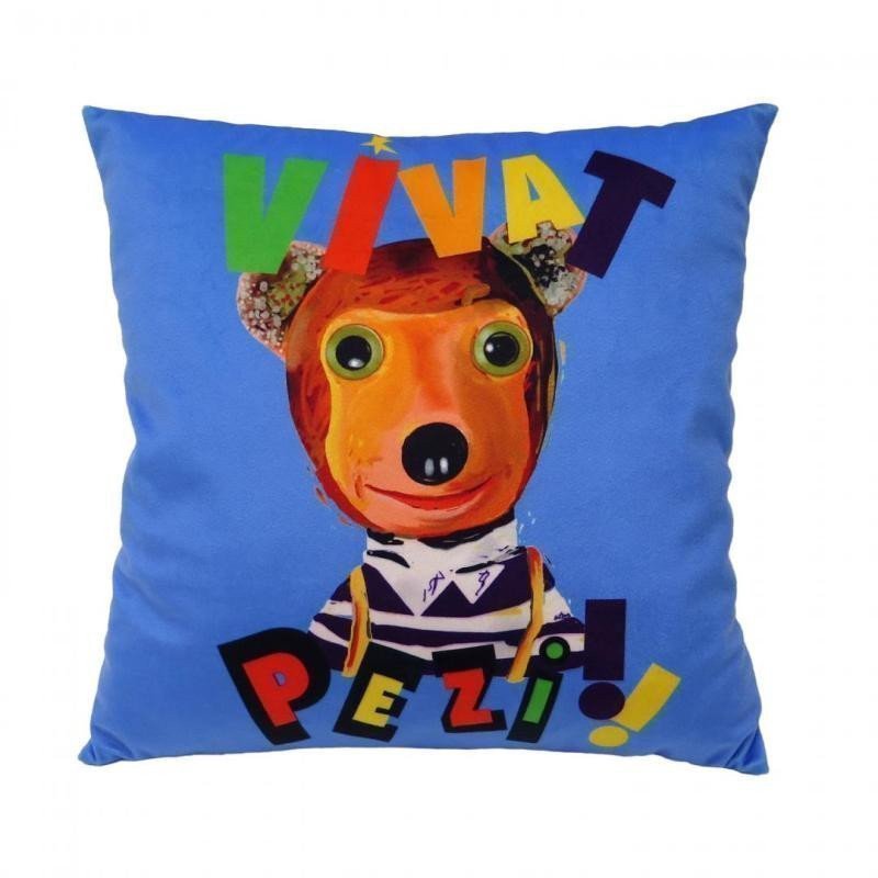 Kasperl  Pezi Polštář 30x30 cm - Vivat Pezi  modrý