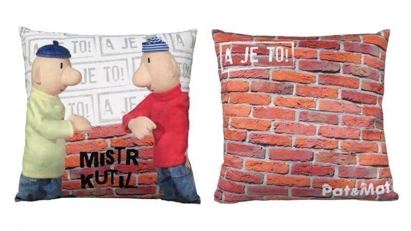 Pat a Mat - Polštář oboustranný 30x30 cm  kutil