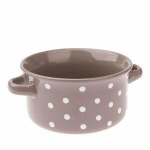 Keramická mísa s puntíky 560mlŠedá