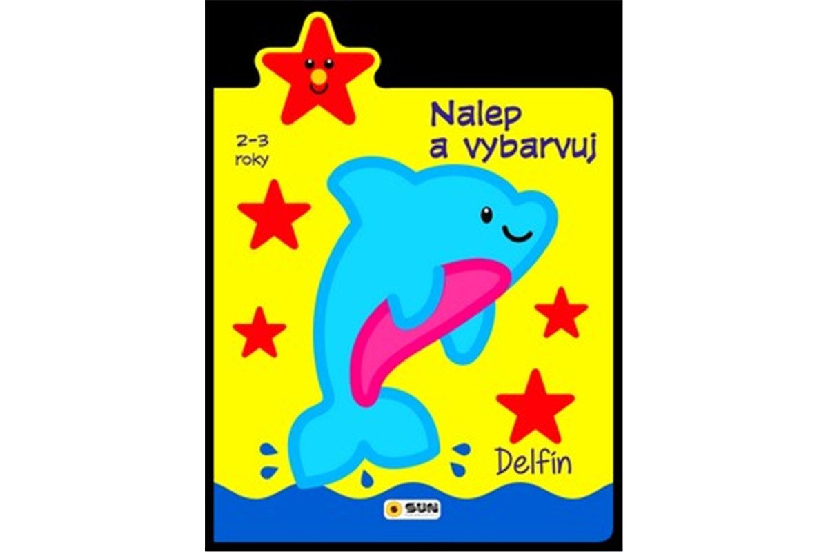 Delfín 2-3 roky Nalep a vybarvuj