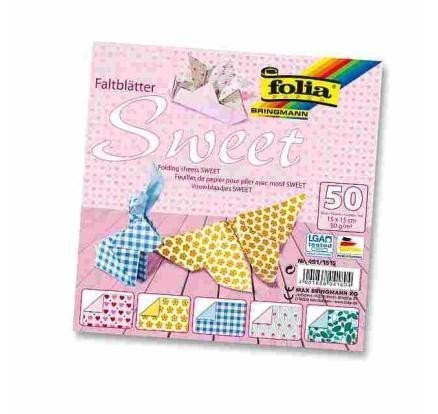 Folia Origami papíry na skládání 10 x 10 cm - sweet 80 g
