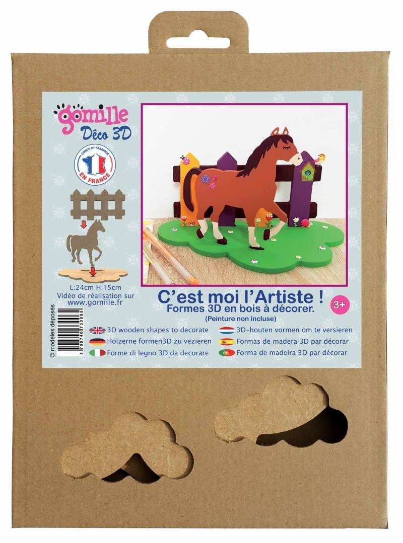 Aladine dřevěná sada k dotvoření - koník a ohrada