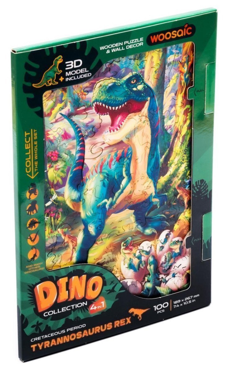 Unidragon dřevěné puzzle Dinosaurus -Tyranosaurus Rex