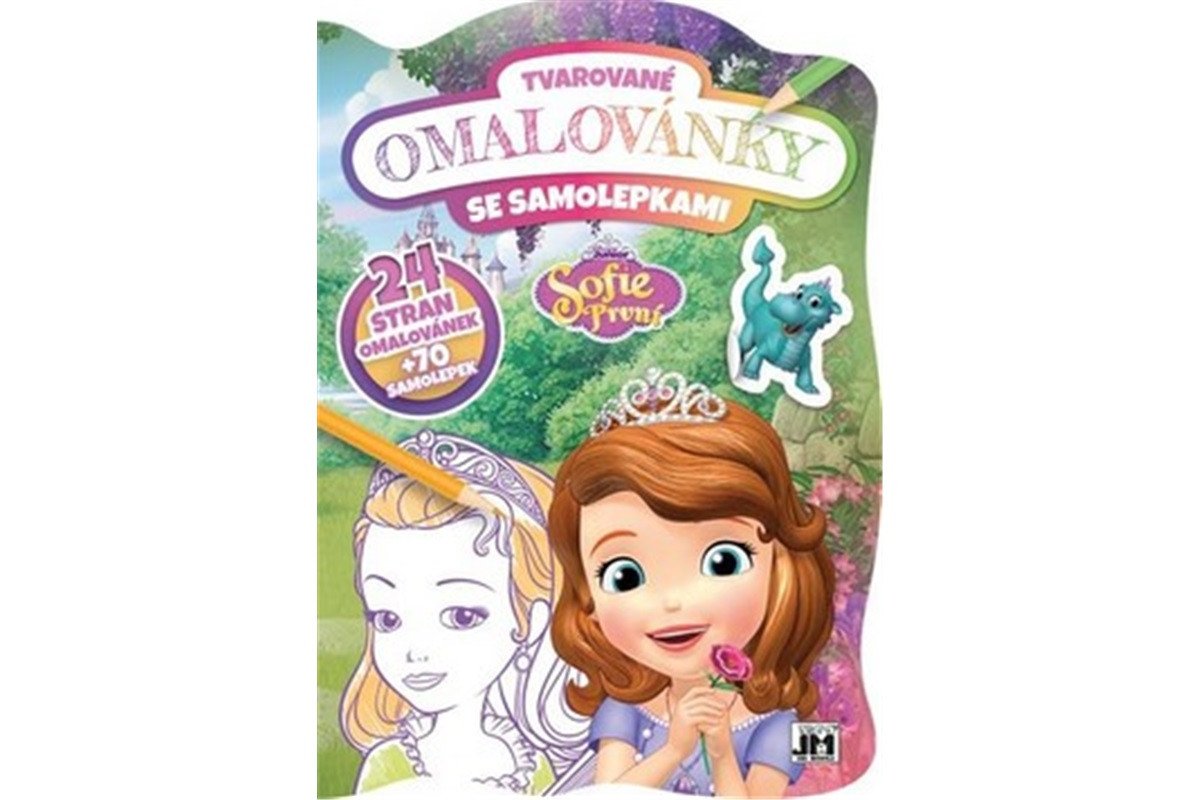 Sofie První - Tvarované omalovánky se samolepkami