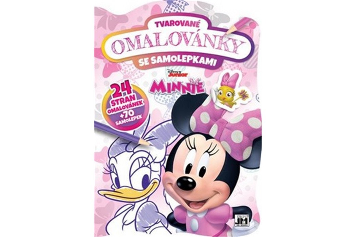 Minnie - Tvarované omalovánky se samolepkami