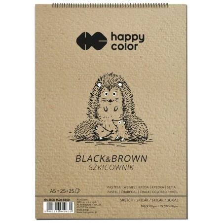 Happy Color Skicák se spirálou - BlackBrown A5