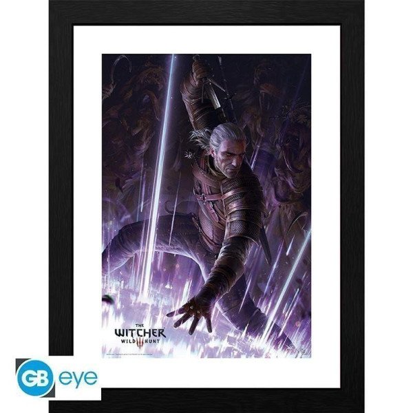 Zaklínač Zarámovaný plakát -Geralt