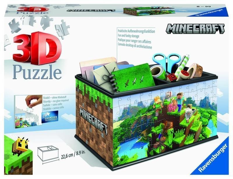 3D Puzzle Minecraft Úložná krabice 216 dílků