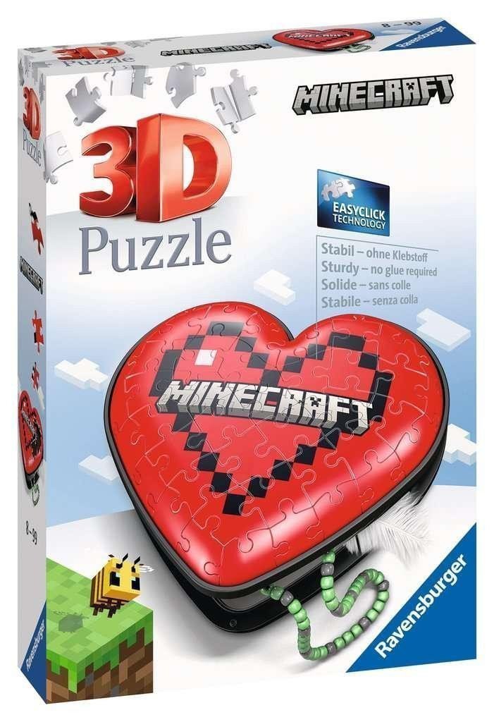 3D Puzzle Minecraft Srdce 54 dílků