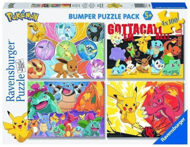 Puzzle Pokémon 4x100 dílků