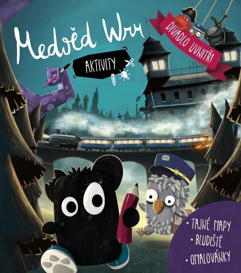 Medvěd Wrr - Aktivity  Tajné mapy bludiště omalovánky