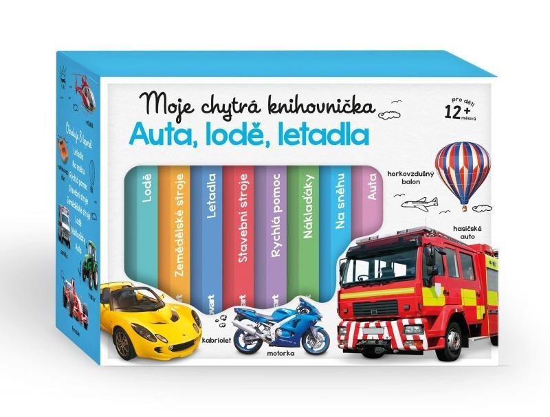 Moje chytrá knihovnička - Auta lodě letadla 8 leporel