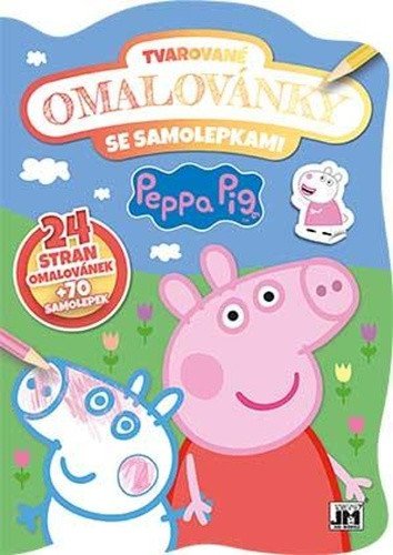 Peppa Pig - Tvarované omalovánky se samolepkami