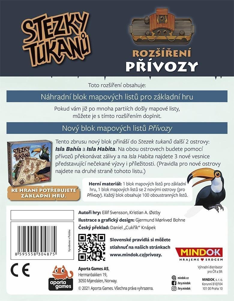 Stezky tukanů  rozšíření Přívozy