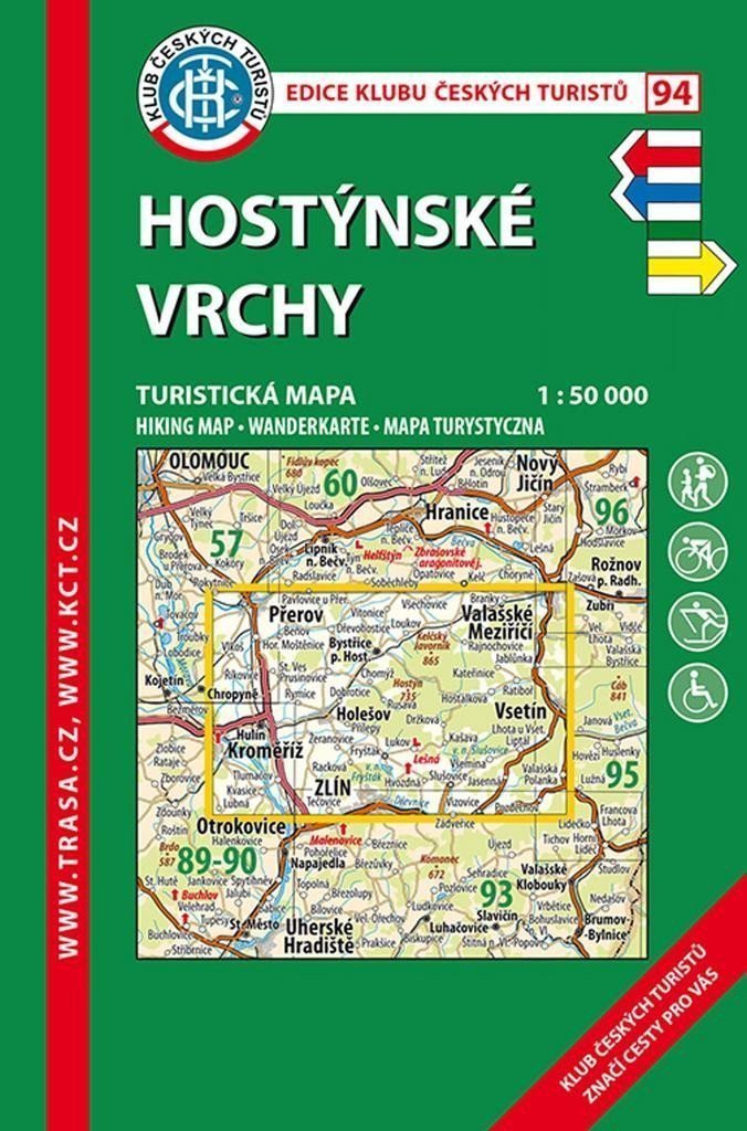 KČT 94 Hostýnské vrchy 150 000  6vydání 2014