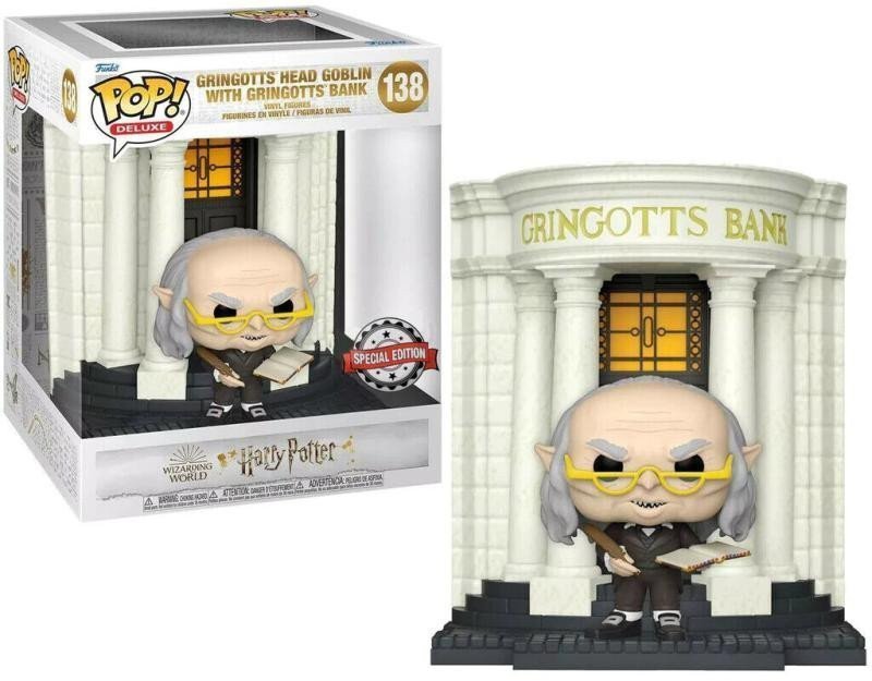 Funko POP Movies Harry Potter - Diagon Alley Gringotts Bank wHead Goblin exclusive special edition