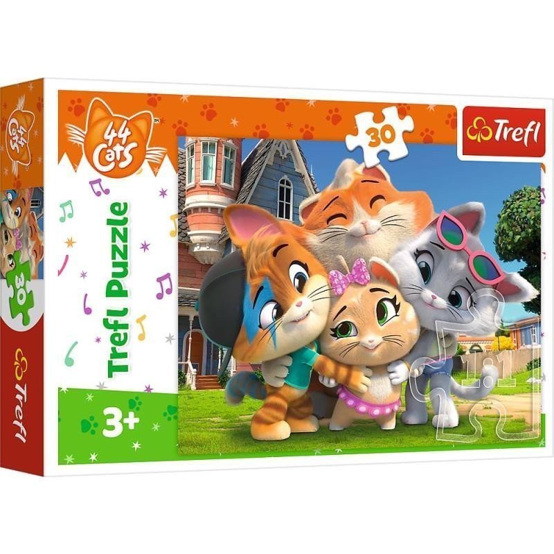 Trefl Puzzle 44 koček Přátelství 30 dílků