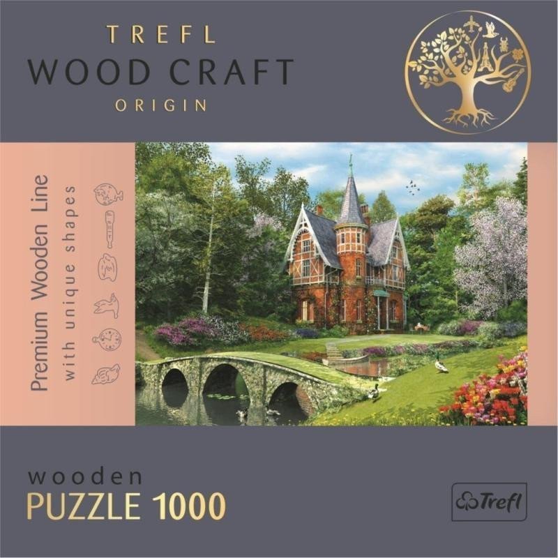 Trefl Wood Craft Origin Puzzle Viktoriánský dům 1000 dílků - dřevěné