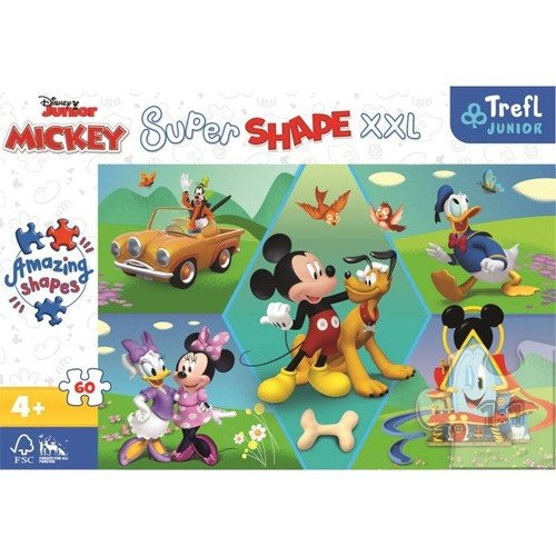 Trefl Puzzle Super Shape XXL Mickey Mouse Zábava 60 dílků