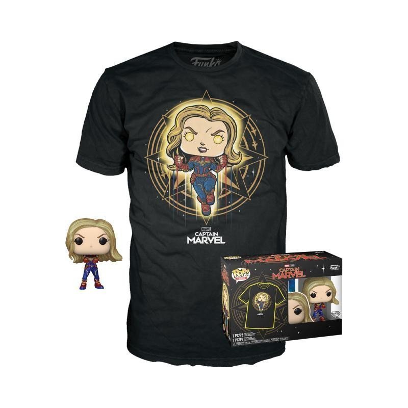 Funko POP  Tee Marvel - Captain Marvel velikost trička L