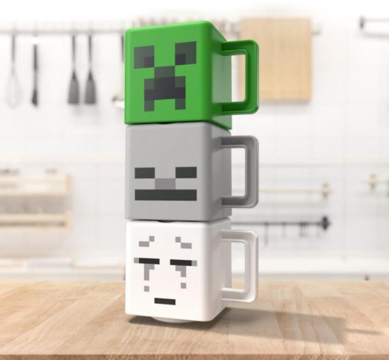 Minecraft Set 3 plastových hrnků