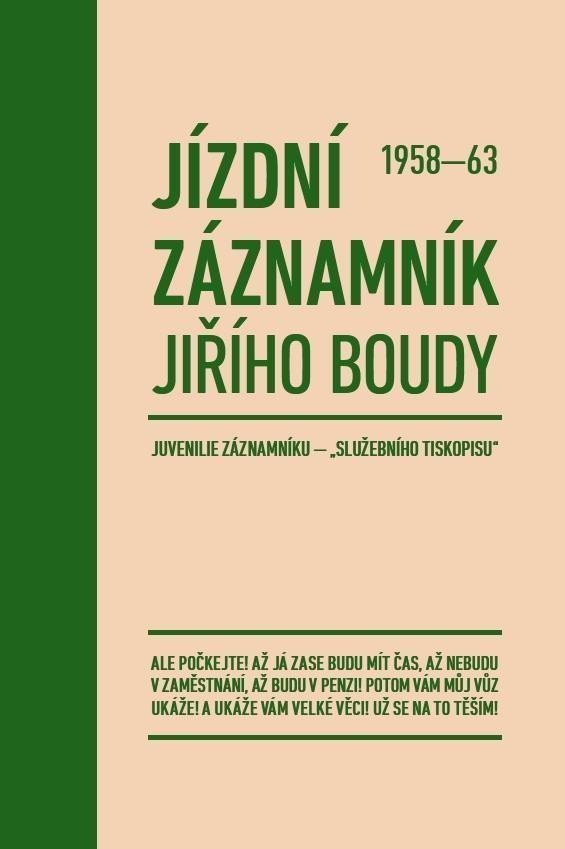 Jízdní záznamník Jiřího Boudy 1958-63 – Bouda Jiří